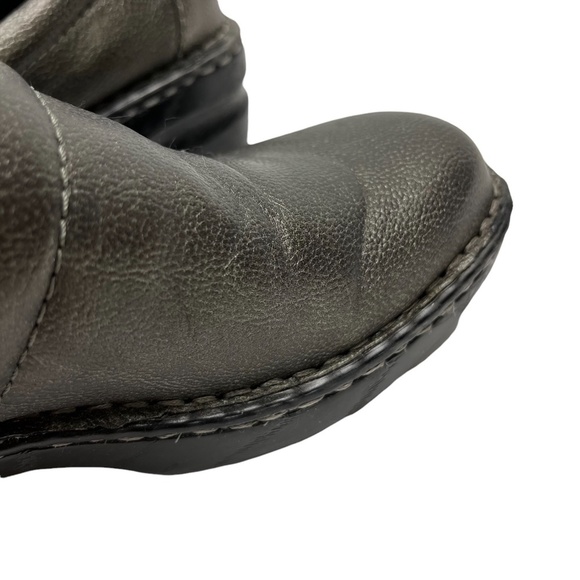 BOC BORN CONCEPT Pewter Clogs Faux Vegan Leather Comfort Shoes Metallic sz 7.5 - Picture 12 of 16